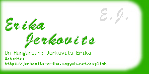 erika jerkovits business card